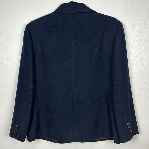 Anthony Fashions Black Single Breasted Two-Button Closure Blazer Size 14 - Picture 4 of 11